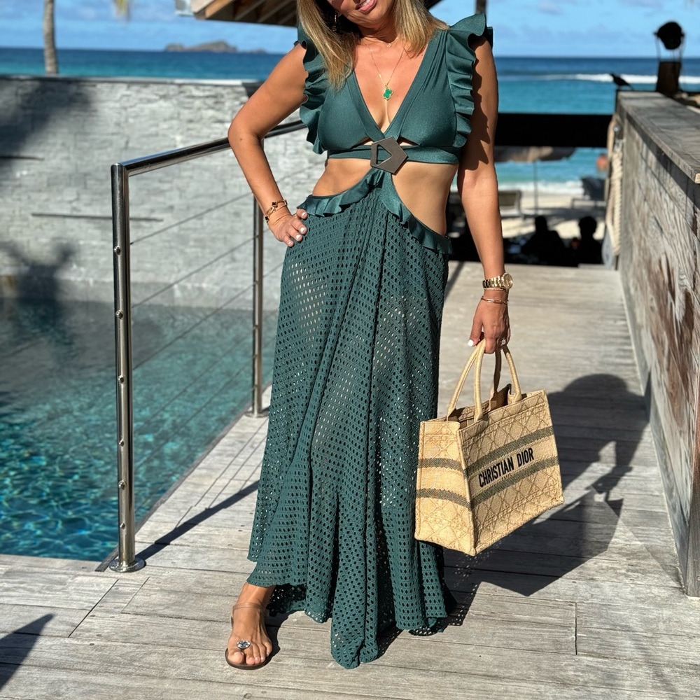 PATBO X ALESSANDRA AMBROSIO BELTED BEACH DRESS Size L